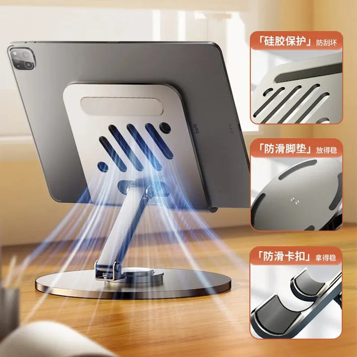 360 Tablet Desk Mobile Phone Holder Stand Foldable Lazy Bracket Adjustable